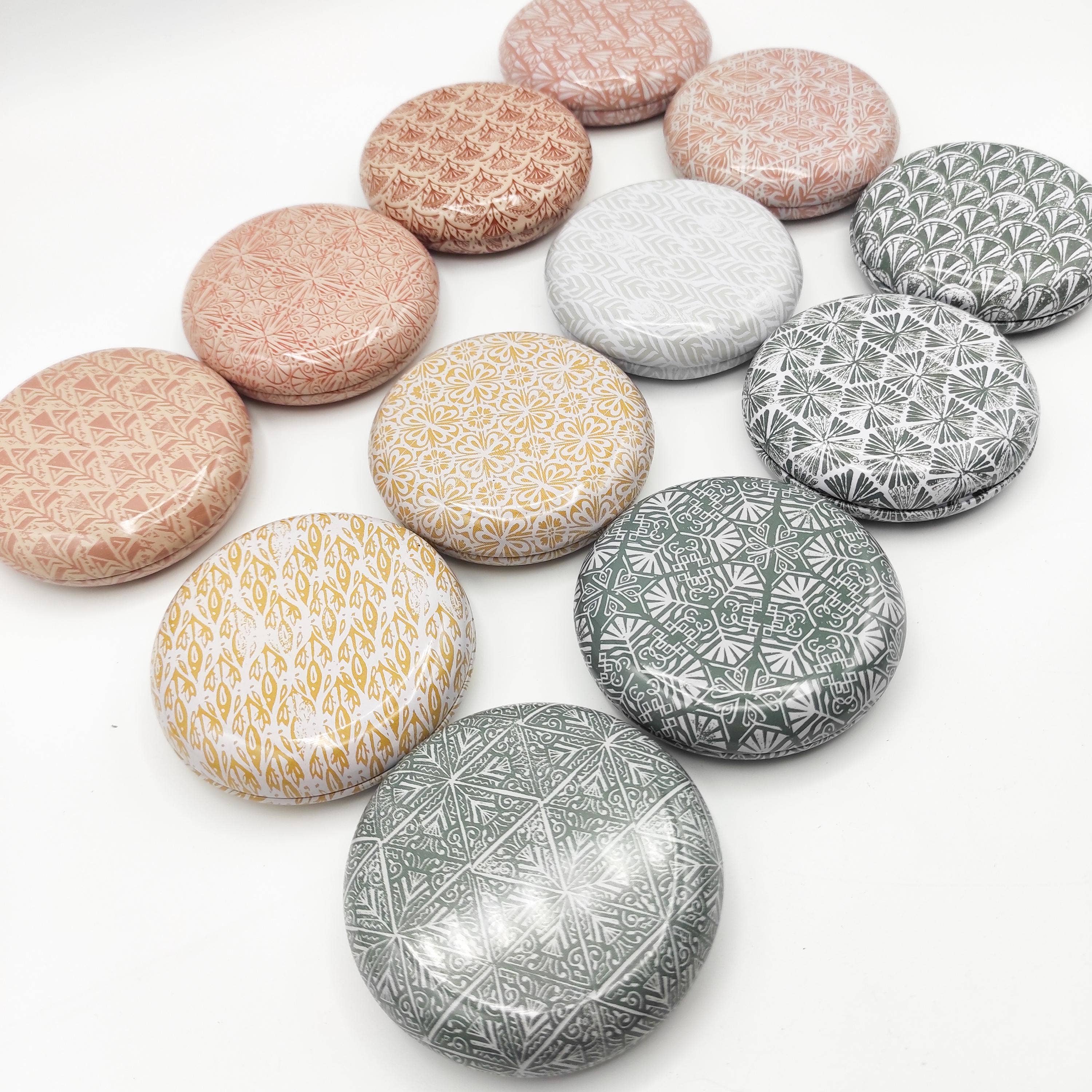 Round Magnetic Needle Case for Embroidery/Cross Stitch/Hand Stitch/Sewing - Modern Style Needle Organizer: NEW Floral / Random