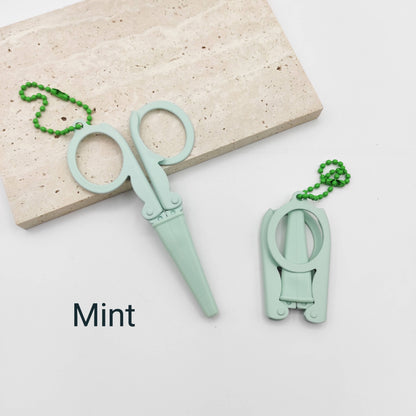 Portable folding scissors with sheath: Lavender