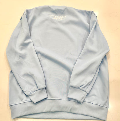Stitch Society Custom Crewneck Cotton Sweatshirt: SKY BLUE