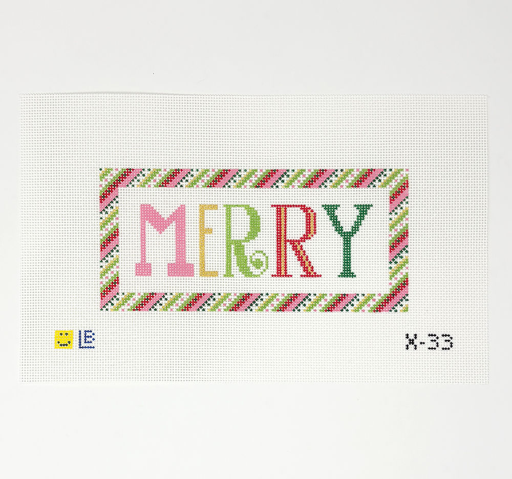 MERRY - Ribbon Border Canvas