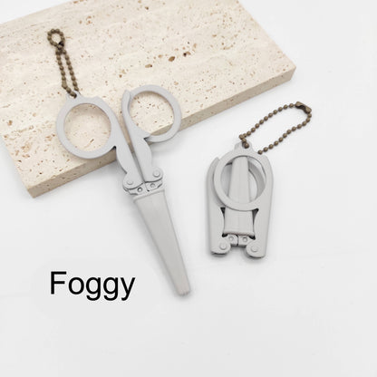 Portable folding scissors with sheath: Lavender