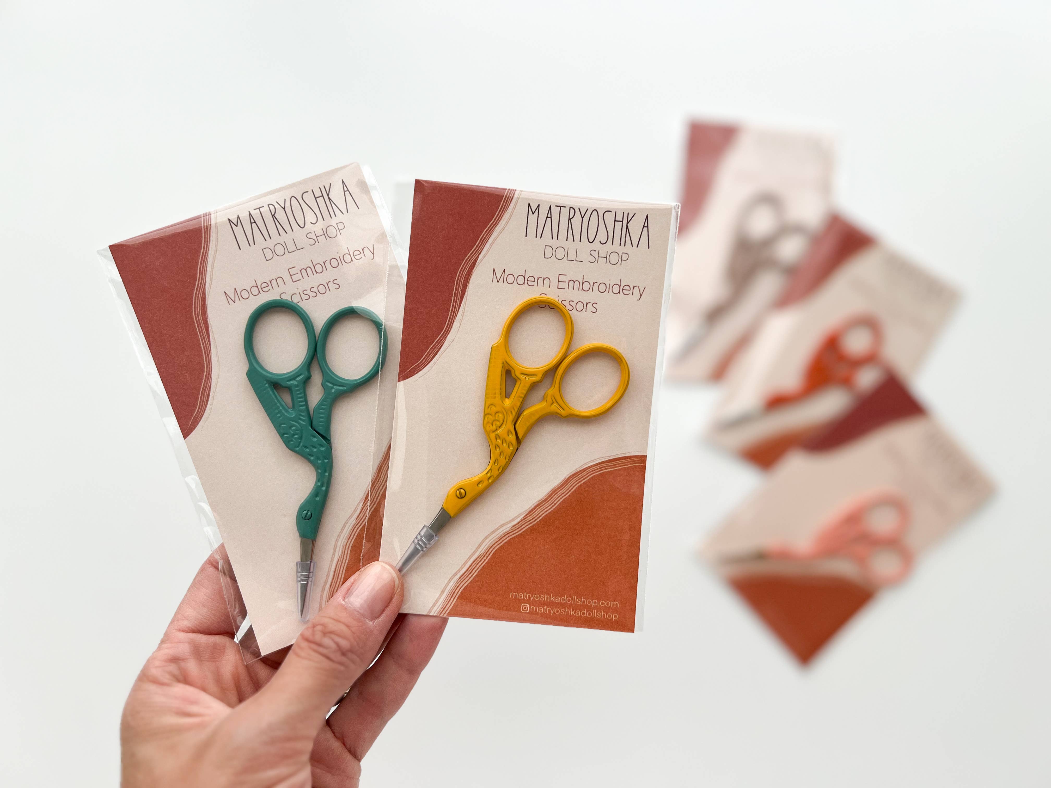 Bird scissors, small sewing scissors, stork scissors: Shell