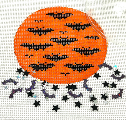 Domed Orange Bats Canvas With Dome