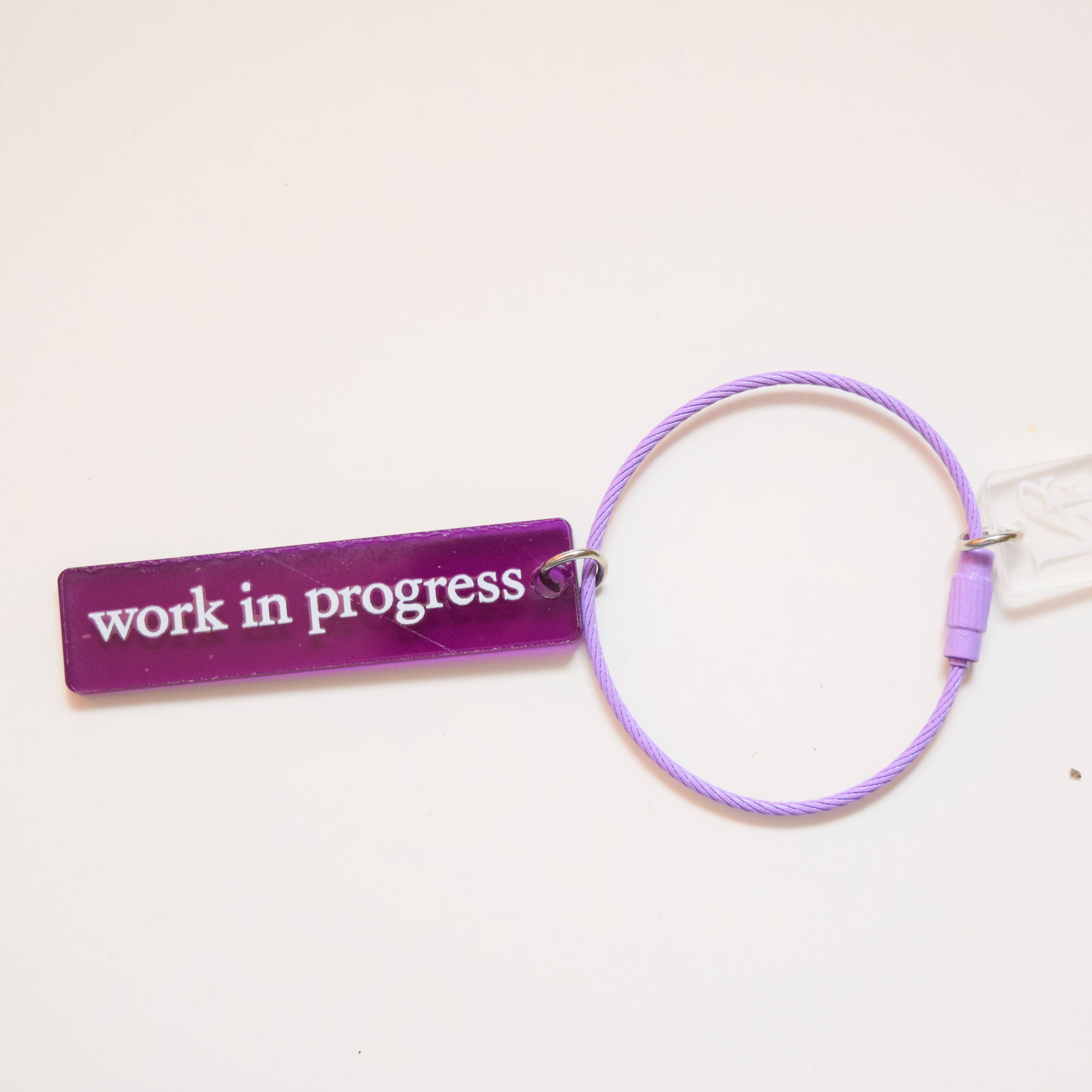 'Work In Progress' Thread Ring: Pink