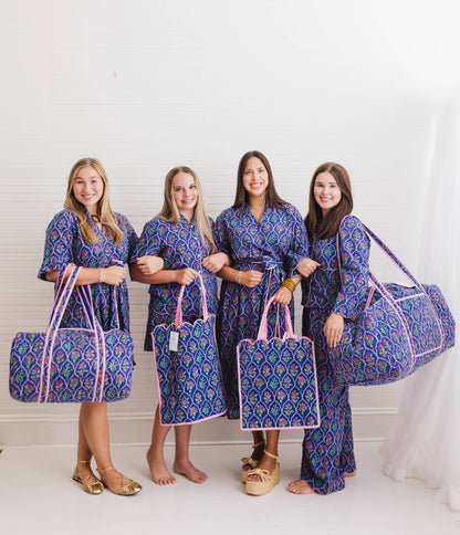 Midnight Luxe | Quilted Scalloped Large Tote Bag