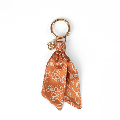 Floral Satin Keychain: Forget Me Not Sage