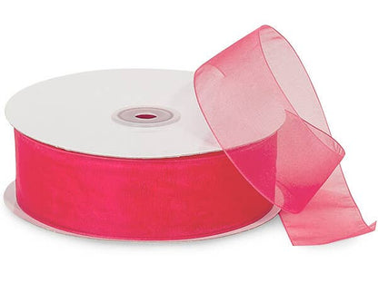 Sheer Organza Gift Packaging Ribbon: Light Blue / 1 Pack / 7/8"x100 yards