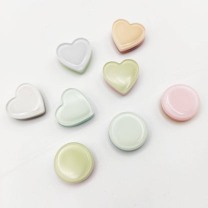 Round/Heart Pastel Color Medium size Needle Minder: Gray / Heart