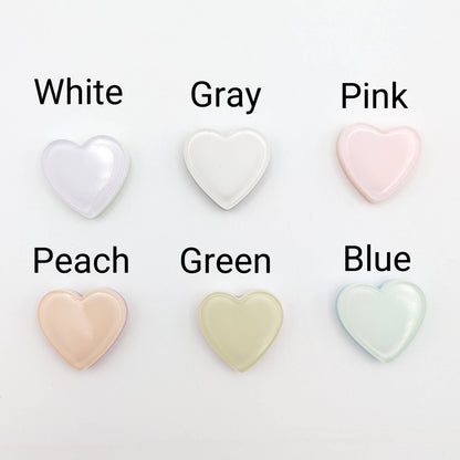 Round/Heart Pastel Color Medium size Needle Minder: Gray / Heart