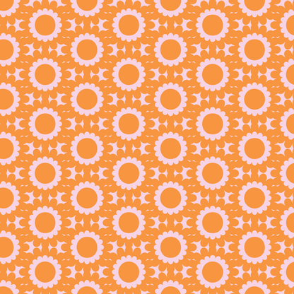 SS Logo Geo Floral Large Zip Pouch