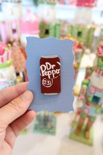 Handbpainted sodie can needle minders: Diet cola