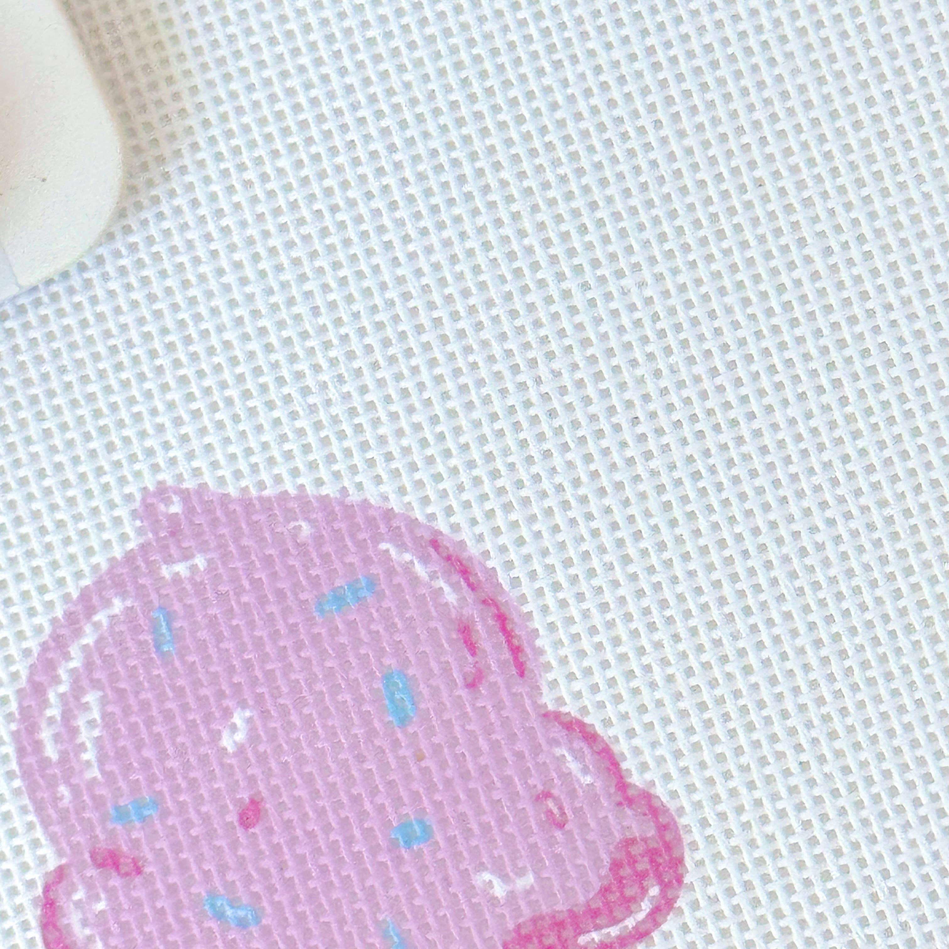 Summer Needlepoint Canvas, Artisan Printed, Icecream Needlep