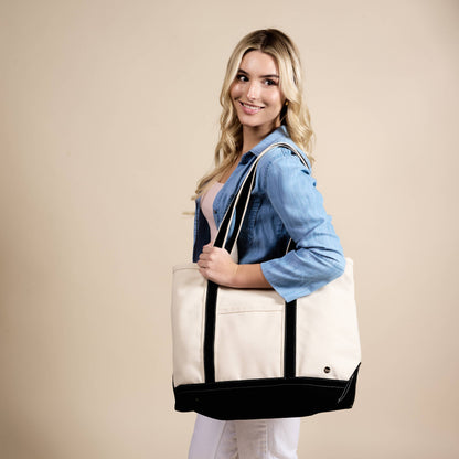 The Signature Canvas Tote Bag–Black