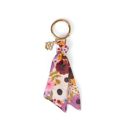 Floral Satin Keychain: Lilac Floral