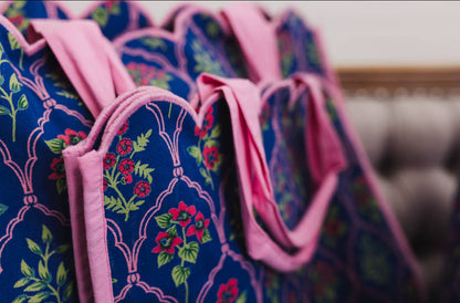 Scalloped Quilted Tote Bag Regular Size | Midnight Luxe