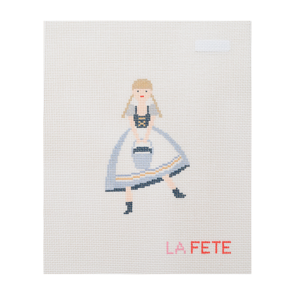 12 Days Of Christmas - Eight Maids O' Milking  Hand Painted Needlepoint Canvas
