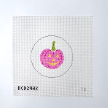 Single Pink Pumpkin Printed Canvas