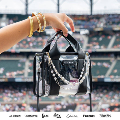 Case-Mate Clear Stadium Bag: Silver Chrome