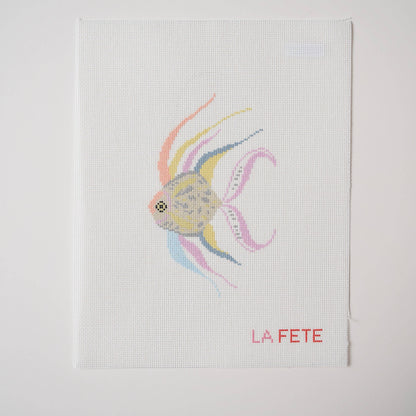 Rainbow Fish Hand Painted Needlepoint Canvas