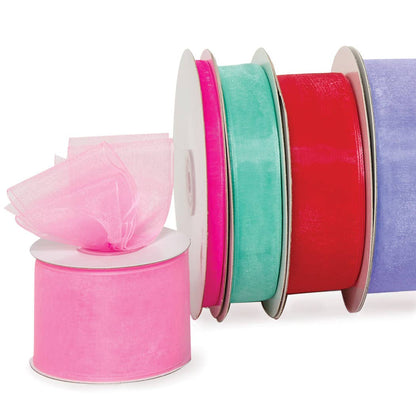 Sheer Organza Gift Packaging Ribbon: Light Blue / 1 Pack / 7/8"x100 yards