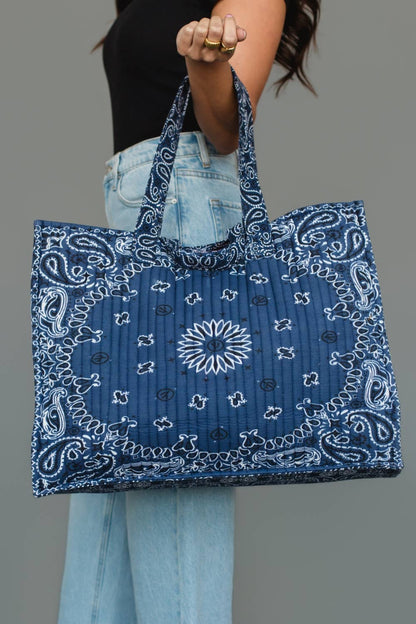 Dk. Blue Bandana Tote