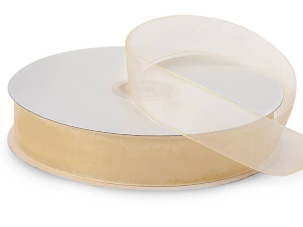 Sheer Organza Gift Packaging Ribbon: Light Blue / 1 Pack / 7/8"x100 yards