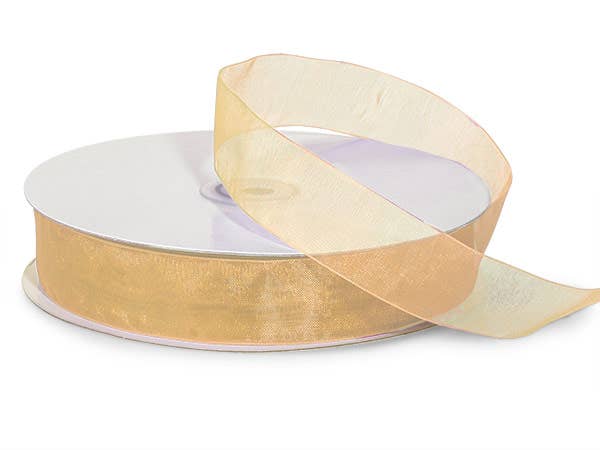 Sheer Organza Gift Packaging Ribbon: Light Blue / 1 Pack / 7/8"x100 yards