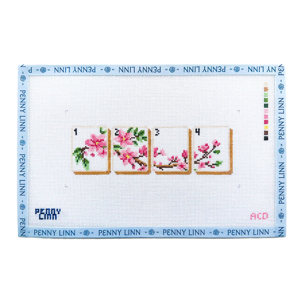 Tile Set Flowers Canvas