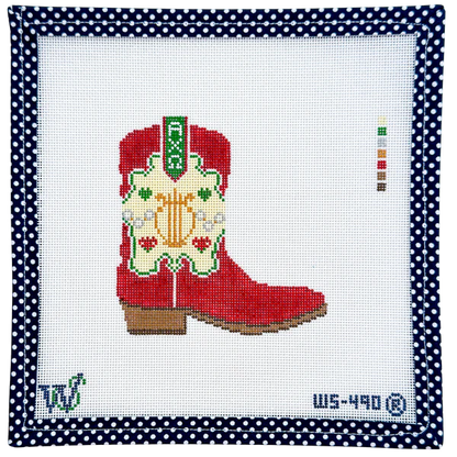 Alpha Chi Omega Boot Canvas