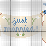 Bird Wedding Banner Needlepoint Canvas