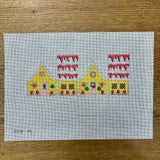 Raspberry Drizzle Sponge Cake, 3D Gingerbread House - 18 mesh Canvas