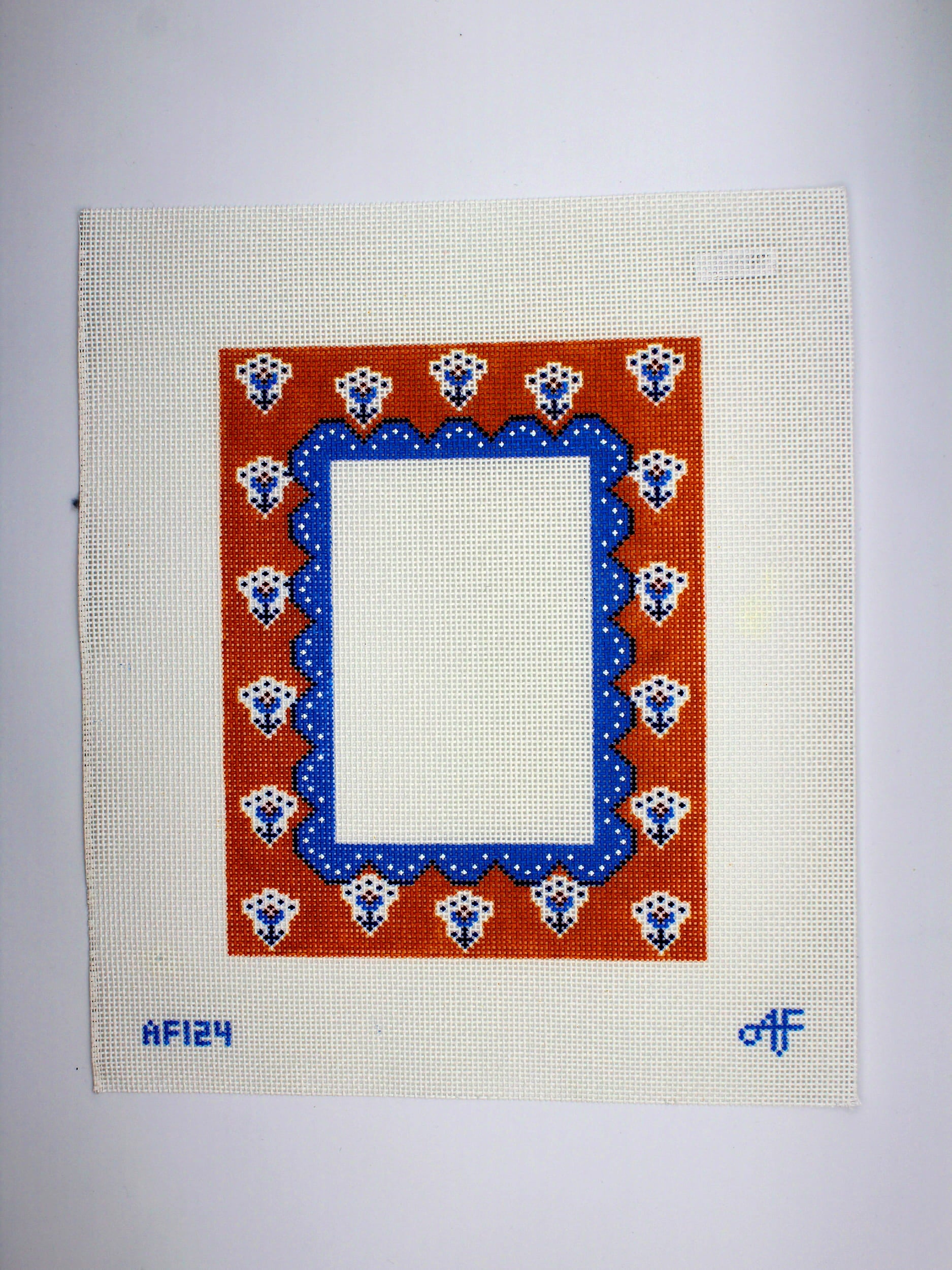 Orange & Perwinkle Frame Canvas