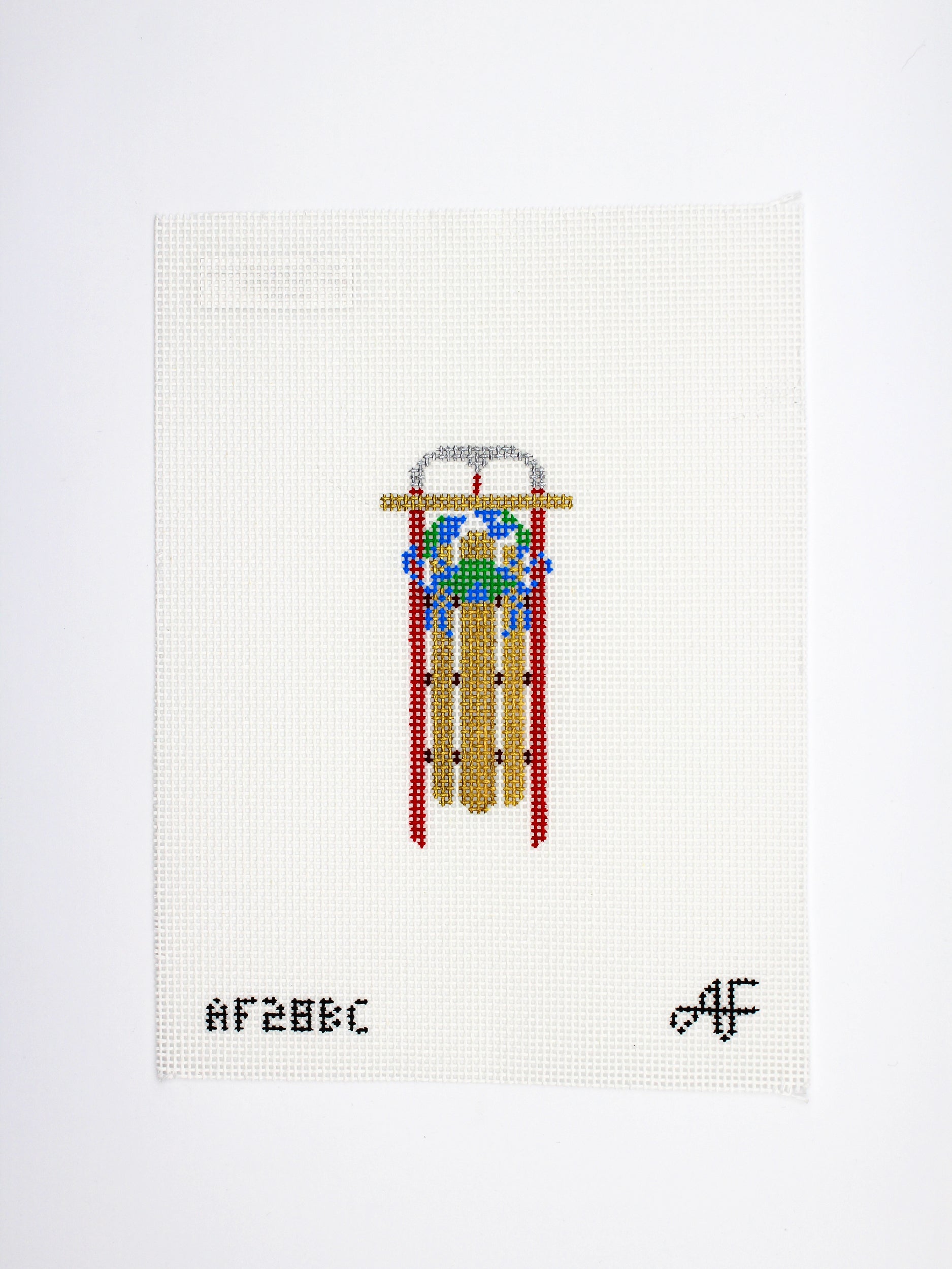 Blue Crab Sled Ornament Canvas