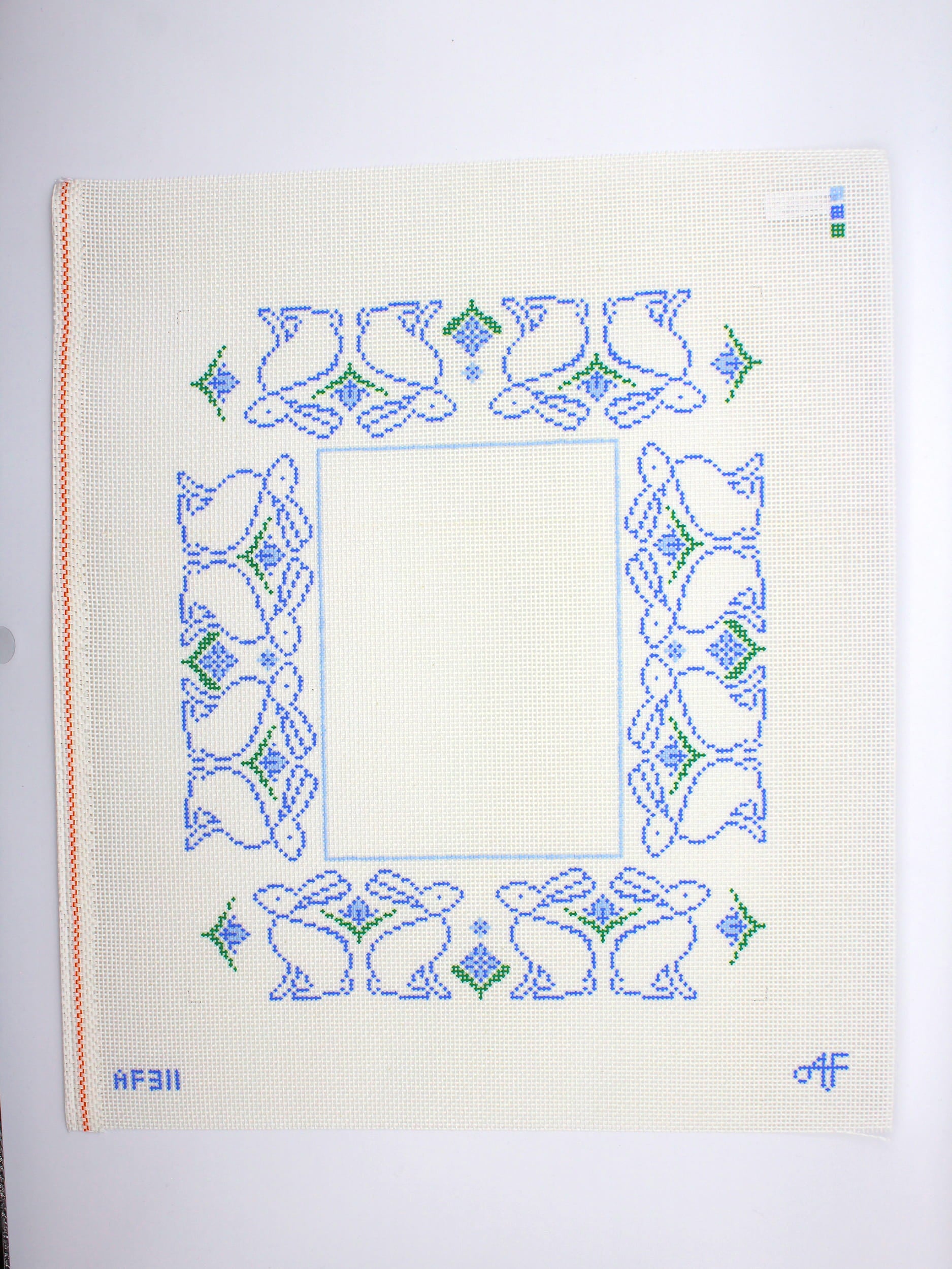 Bunny Rabbit Frame -Blue Canvas