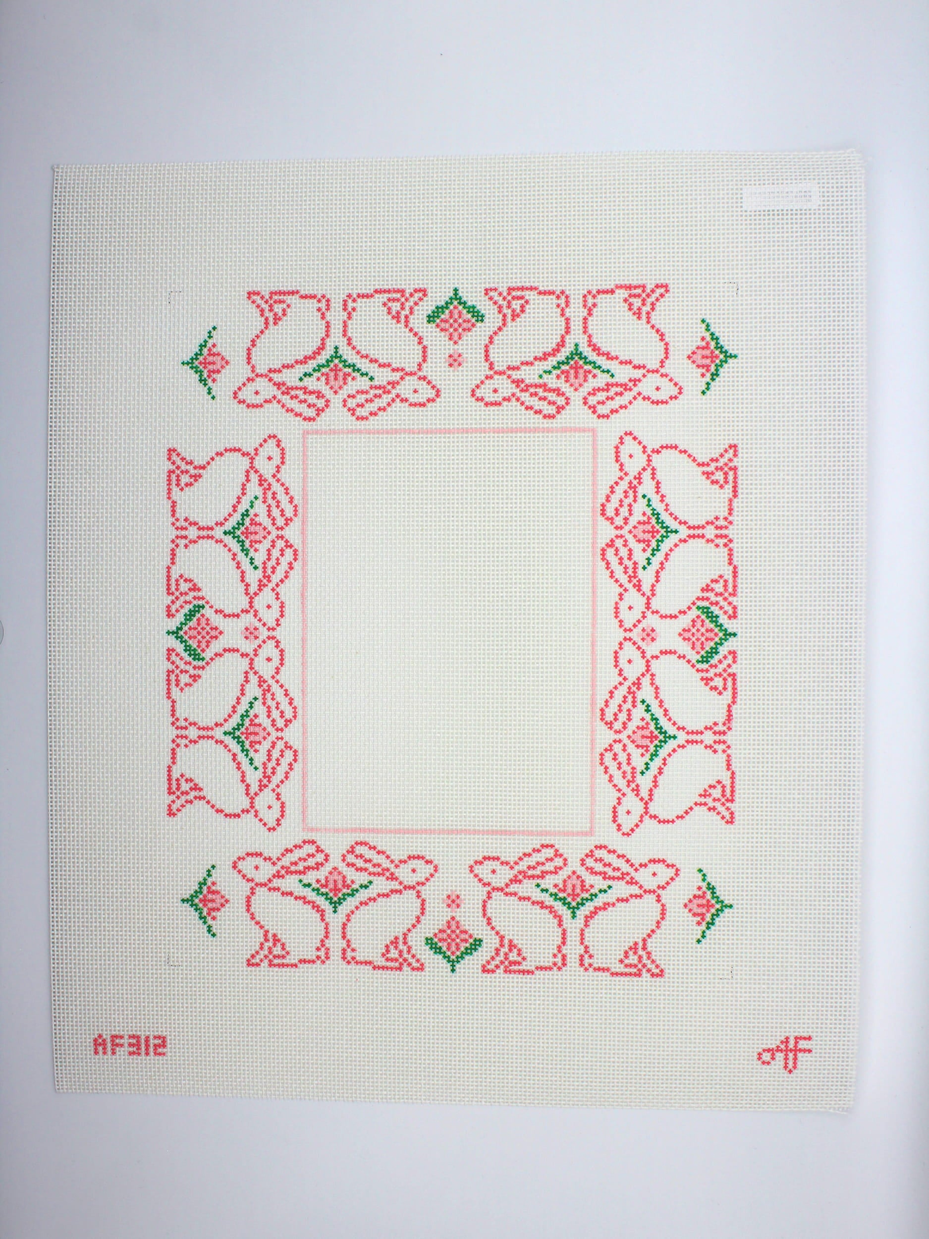 Bunny Rabbit Frame -Pink Canvas
