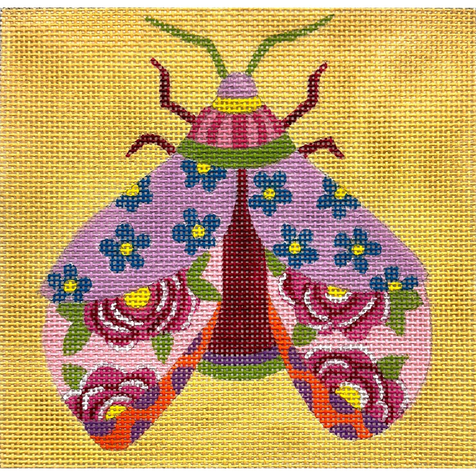 Floral Moth Canvas