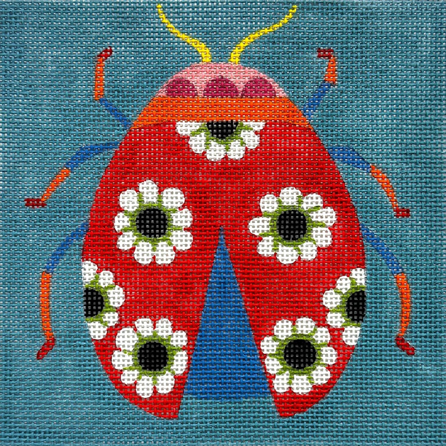 Floral Ladybug Canvas