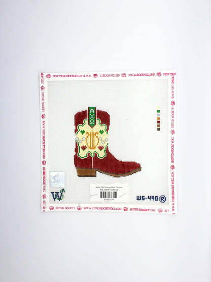 Alpha Chi Omega Boot Canvas
