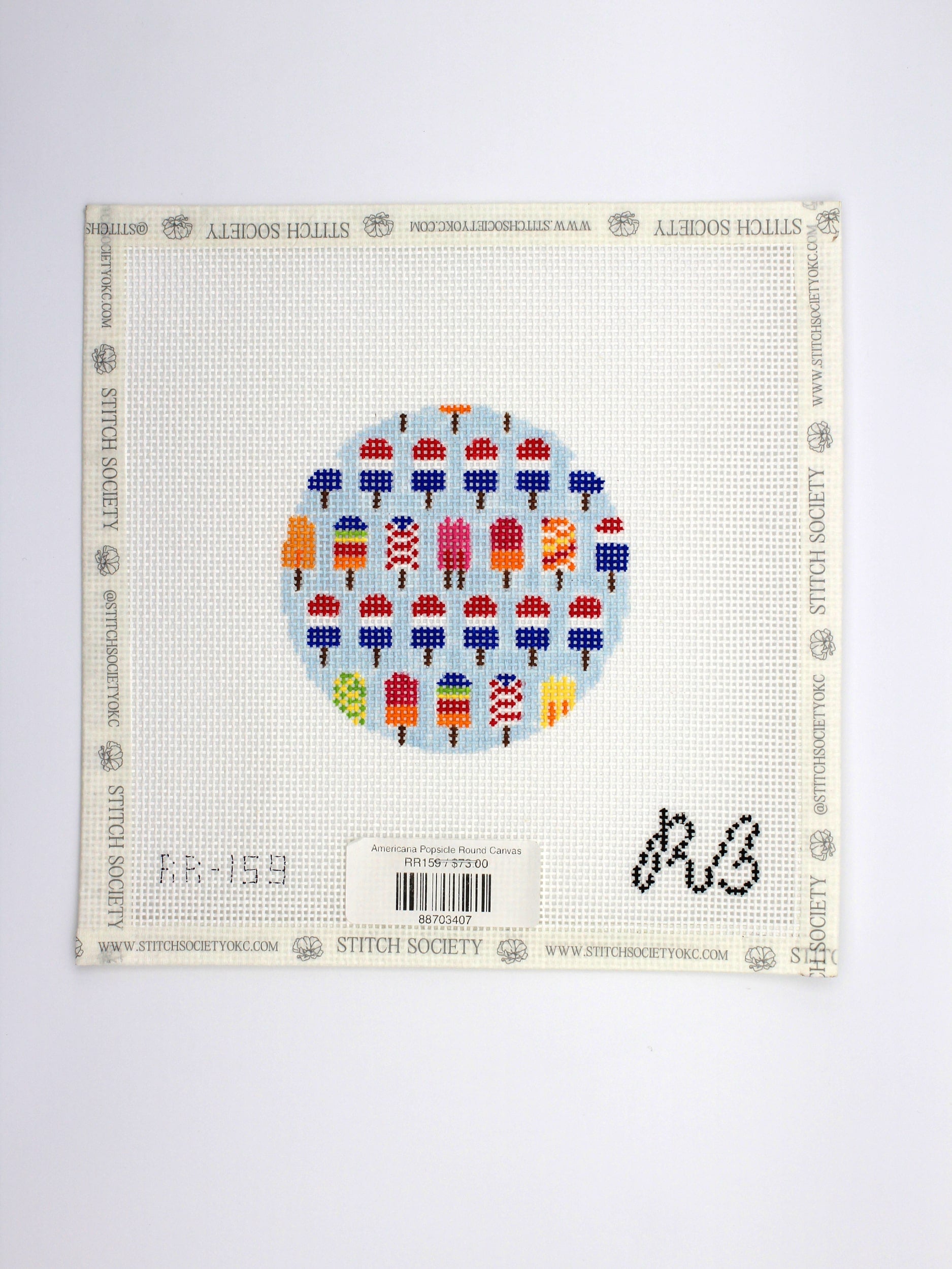 Americana Popsicle Round Canvas