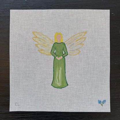 Celestial Angel Canvas - Green