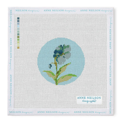 Abide Watercolor Round Canvas
