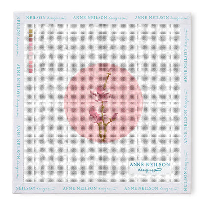 Bloom Watercolor Round Canvas
