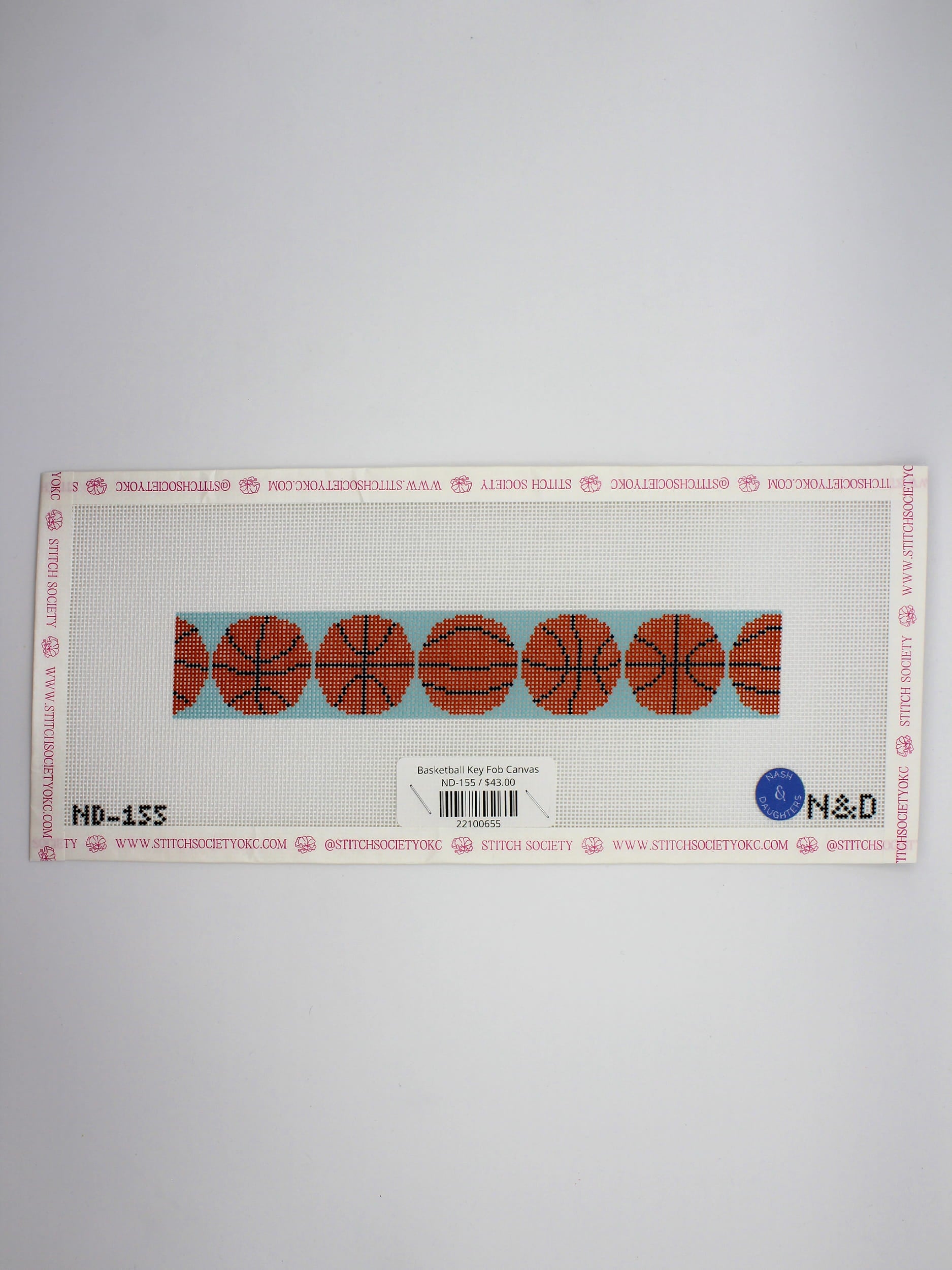 Basketball Key Fob Canvas