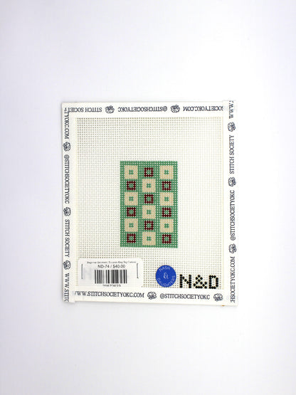Beginner Geometric Squares Bag Tag Canvas
