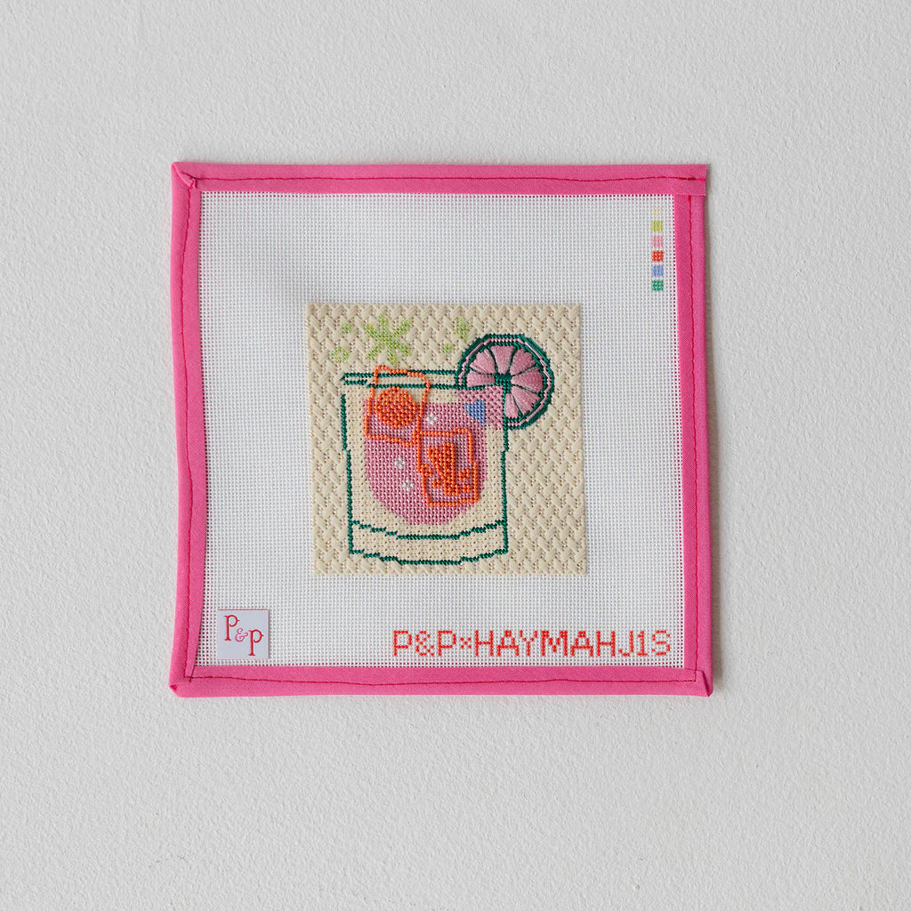Beige Mahjong Cocktail Canvas