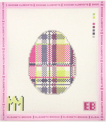 Berry Madras Plaid Egg Canvas