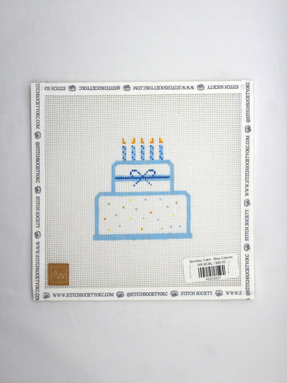 Birthday Cake - Blue Canvas