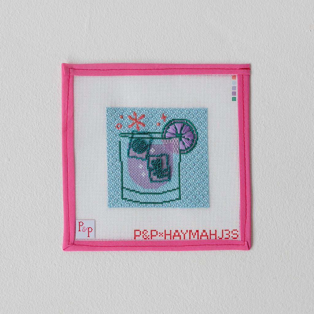 Blue Mahjong Cocktail Canvas