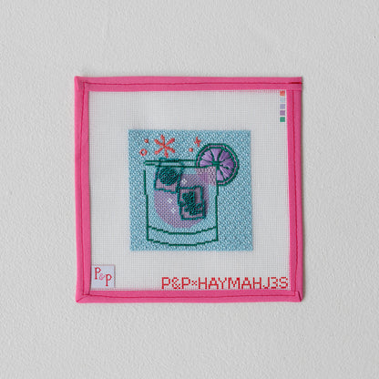 Blue Mahjong Cocktail Canvas