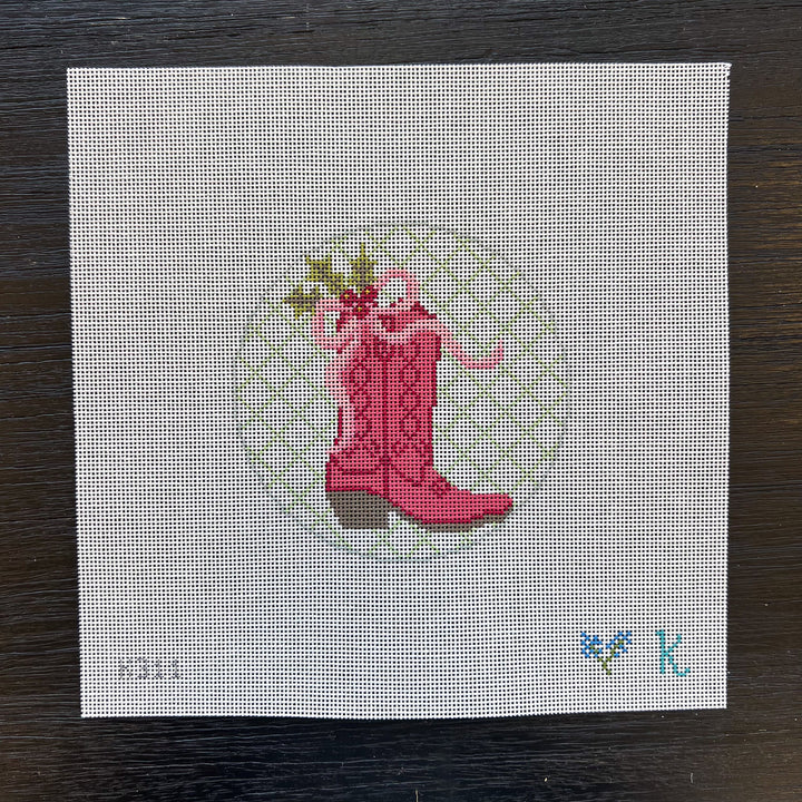Boot & Bow - Pink Boot Canvas